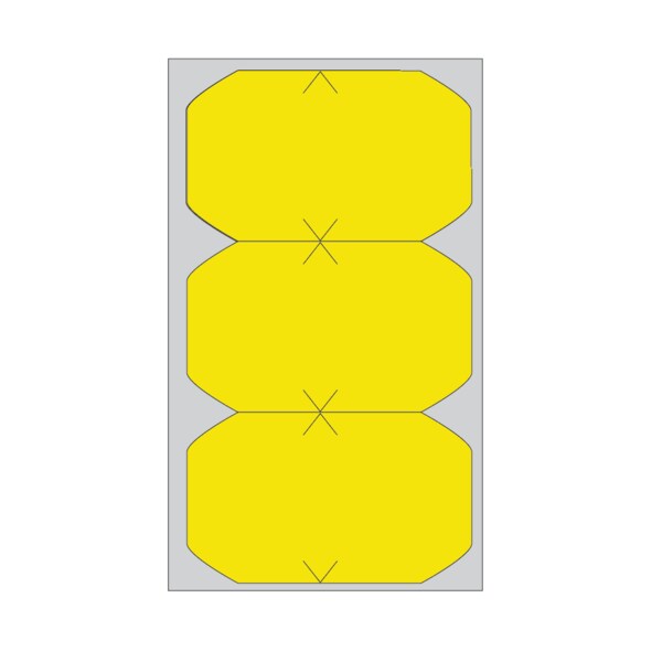 Patient Charge Table-Top - Piggyback 15/16" x 1-9/16" Yellow